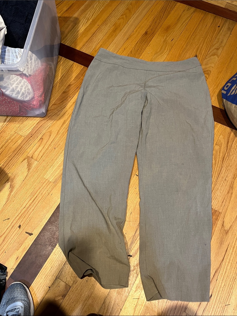 Light Olive Wide Leg Trousers